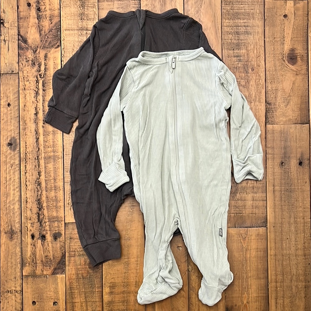 Baby One Piece Set - Green and Gray